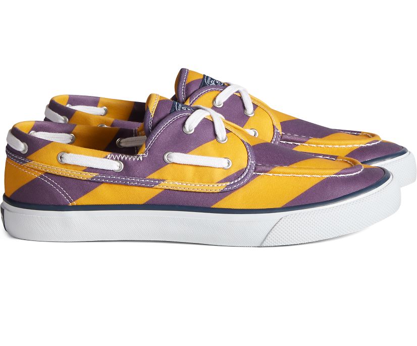 Sperry x Rowing Blazers Seamate 2-Eye Rugby Stripe Sneakers - Women's Sneakers - Purple/Yellow [MQ65